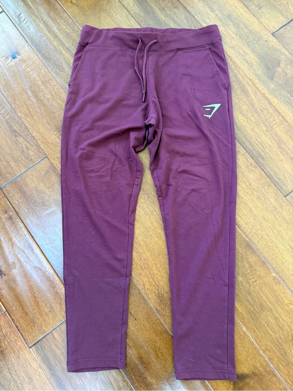 Gymshark Wine/Maroon Slim Joggers with Drawstring